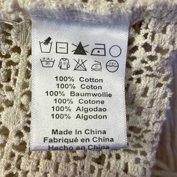 Callahan Cream Crochet Fringe Top - Picture 6 of 7